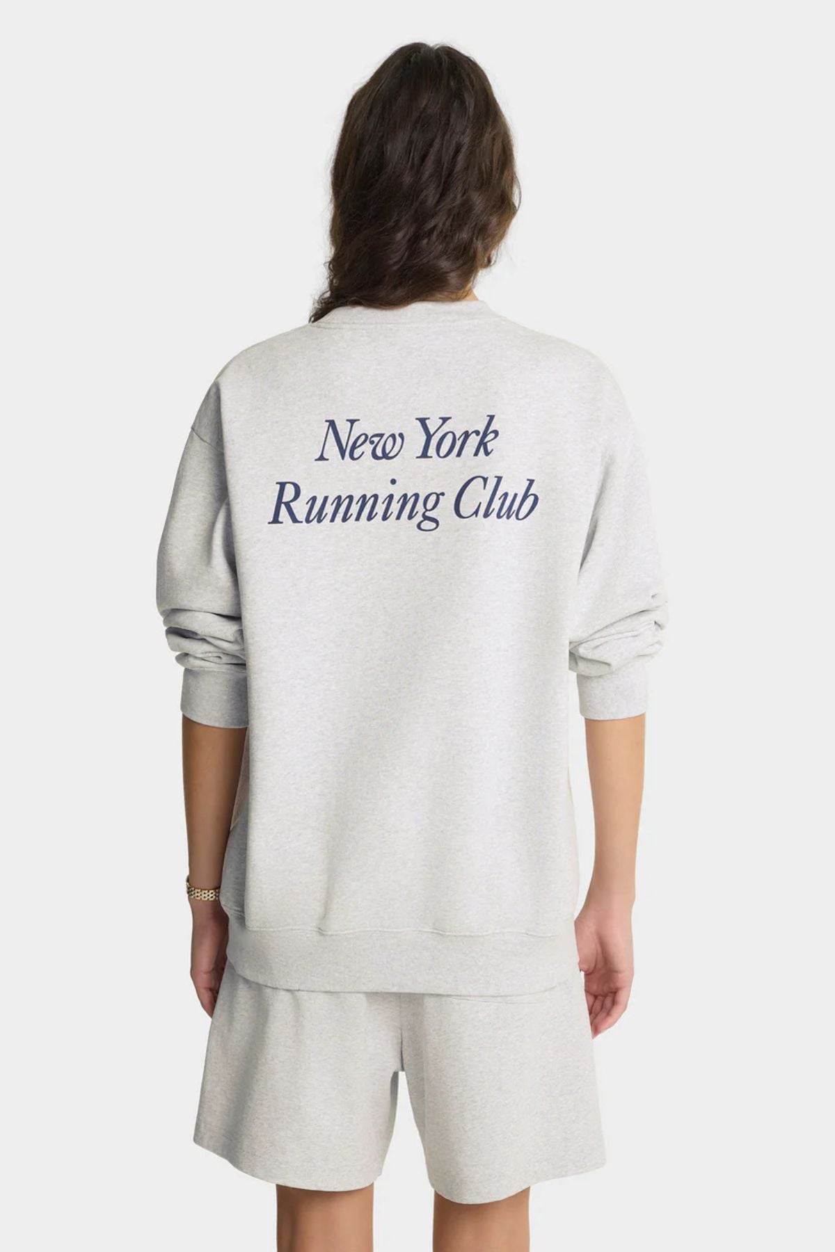 Sporty & Rich Run Club Crewneck - Heather Grey