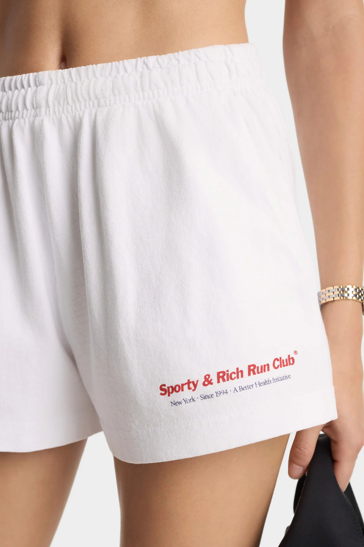 Sporty & Rich Run Club Disco Short - White