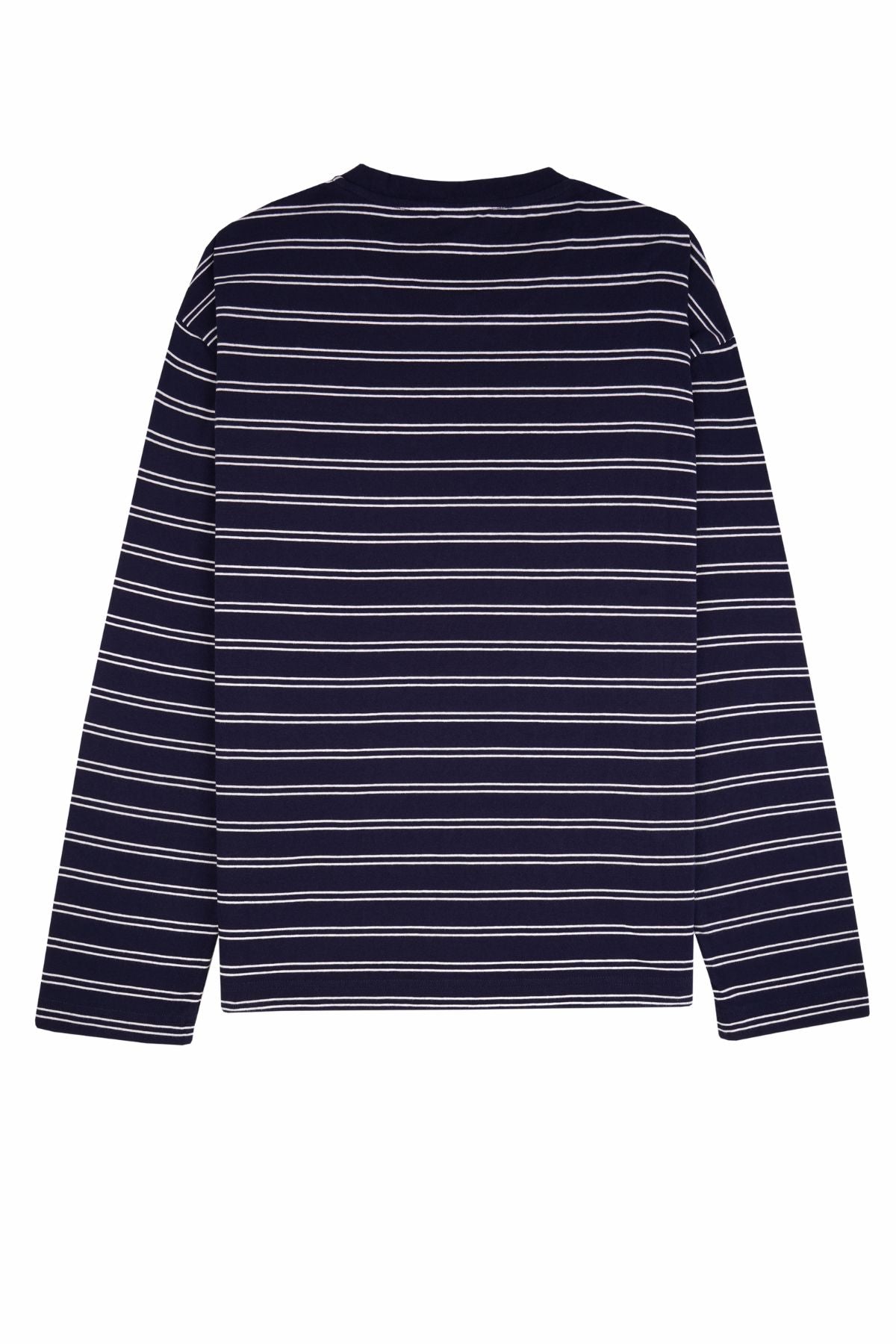 Sporty & Rich Signature Logo Easy LS Tee - Dark Navy/ White