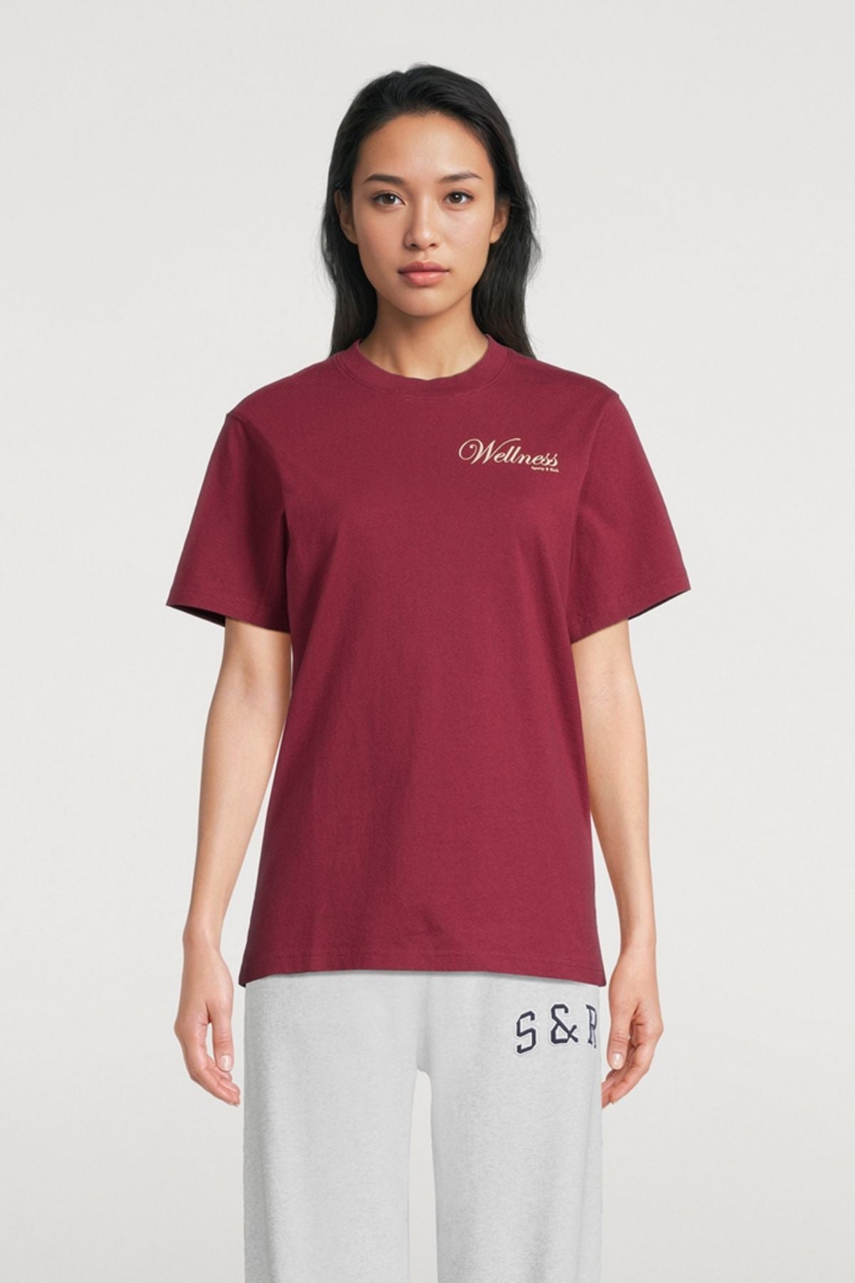 Sporty & Rich Soho T-Shirt - Merlot