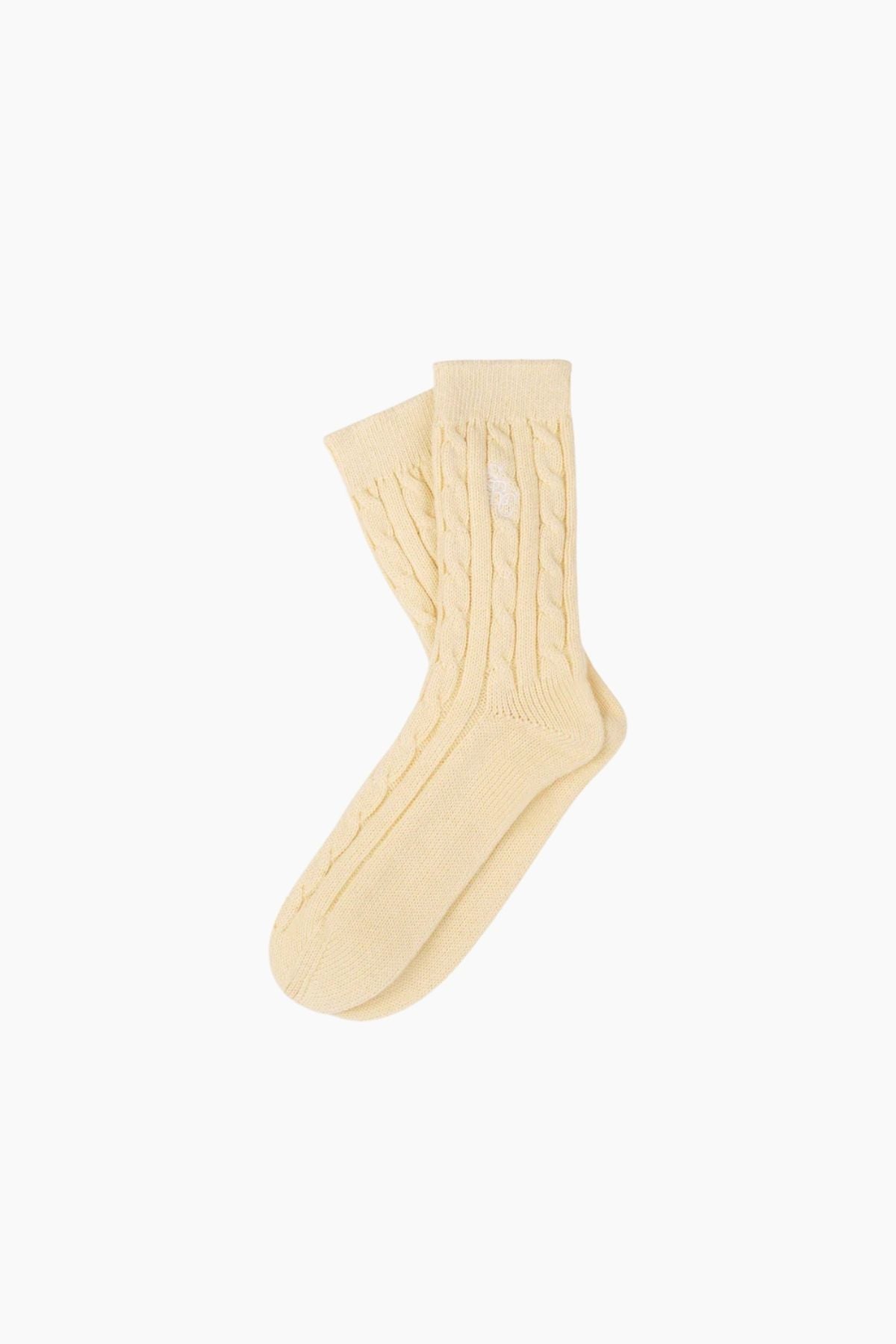 Sporty & Rich SRC Cableknit Socks - Almond