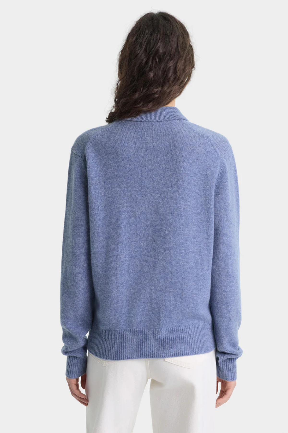 Sporty & Rich SRC Cashmere Polo - Colony Blue