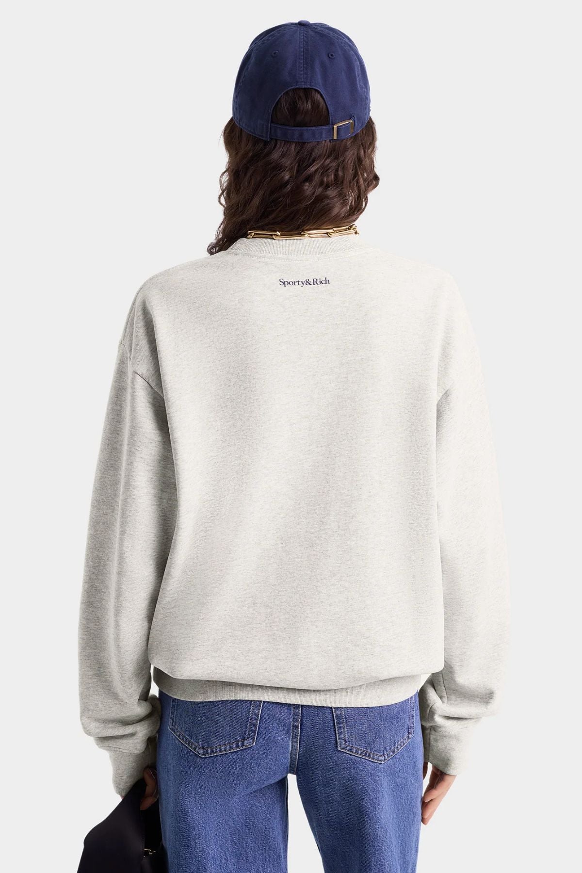 Sporty & Rich UCLA Crest Crewneck - Heather Grey