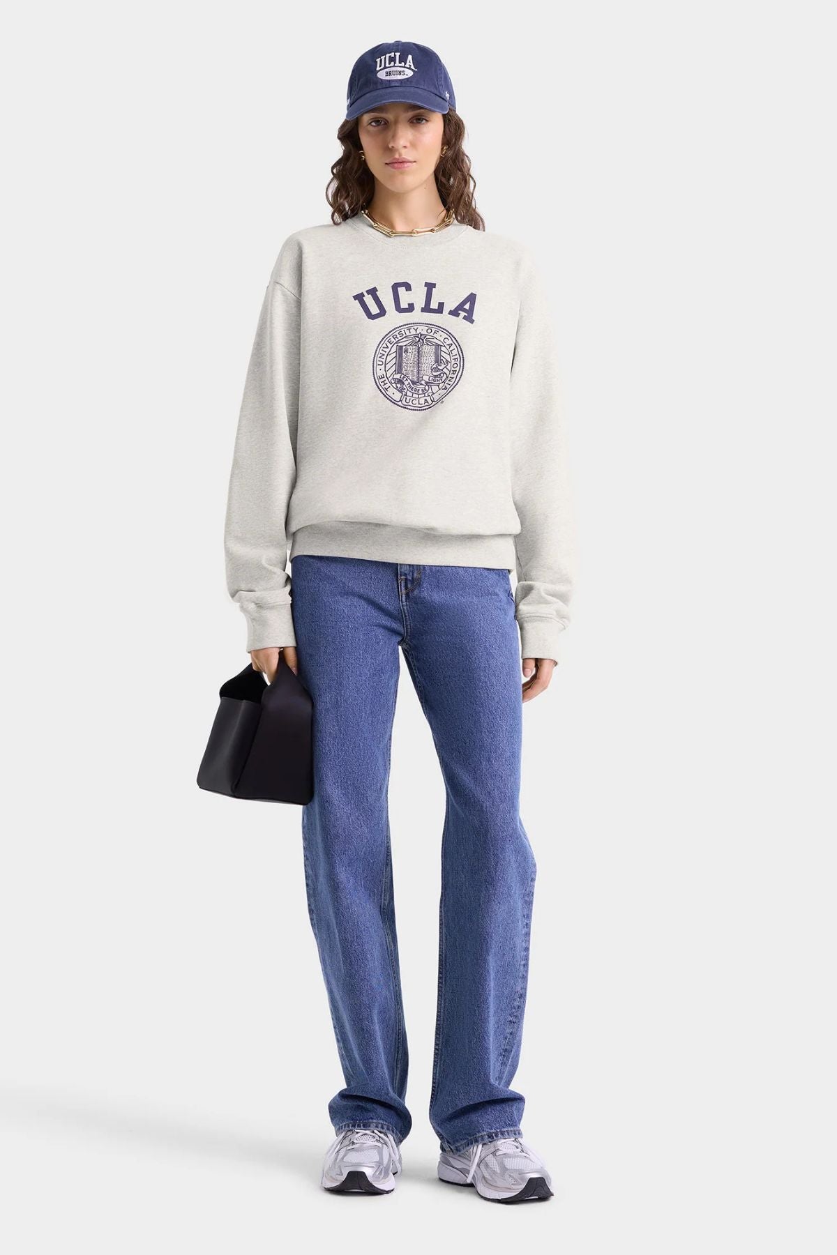 Sporty & Rich UCLA Crest Crewneck - Heather Grey