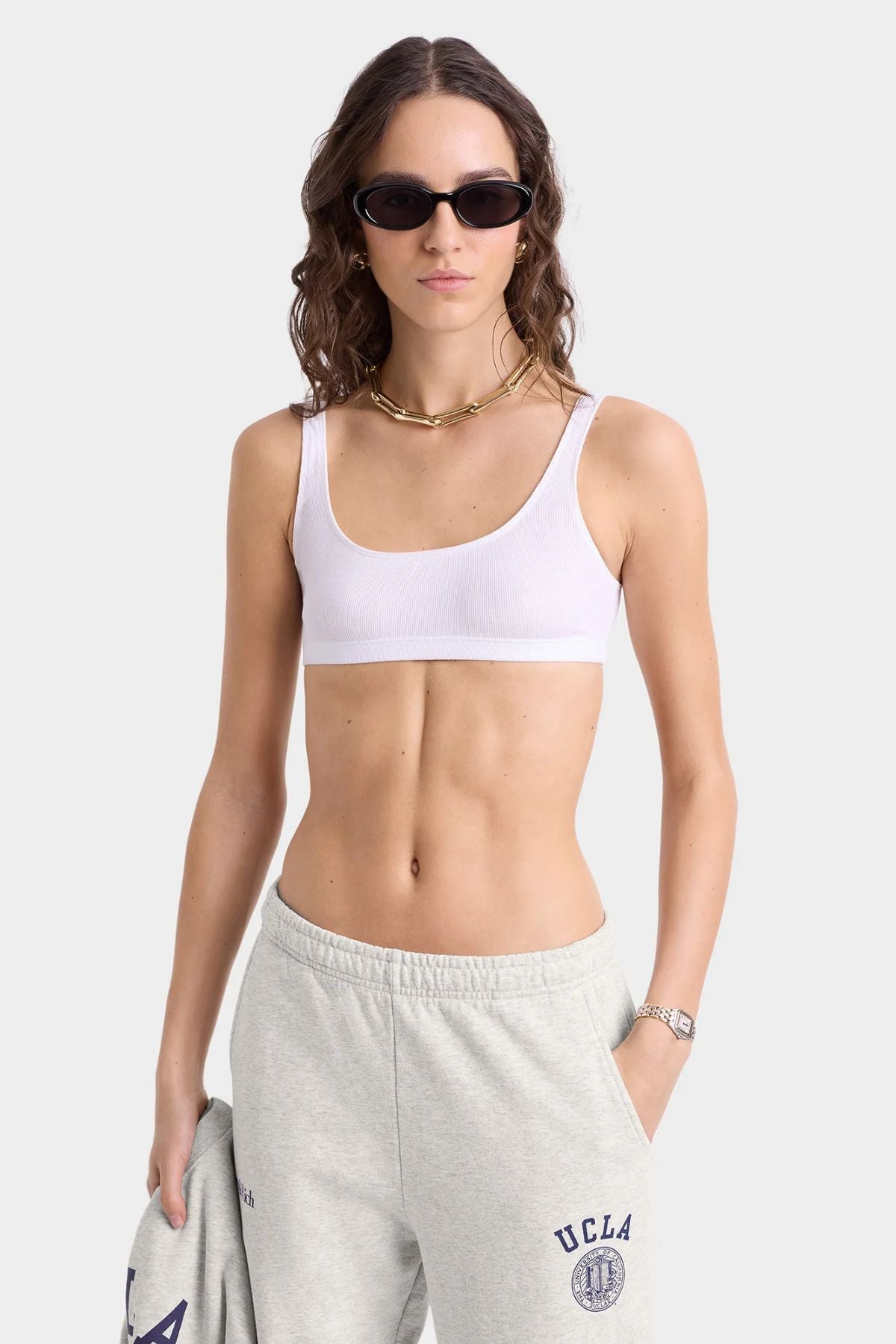 Sporty & Rich UCLA Crest Sweatpant - Heather Grey