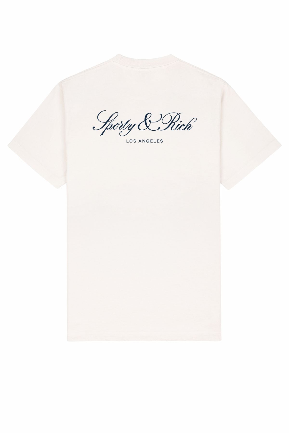 Sporty & Rich Vendome LA T-Shirt - Ecru/ Navy