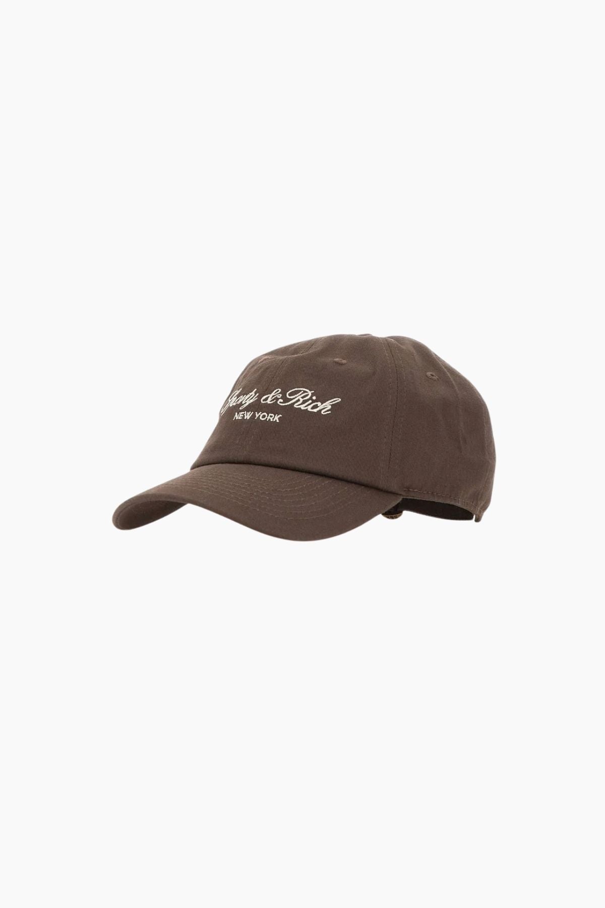 Sporty & Rich Vendome Script Baseball Cap - Chocolate