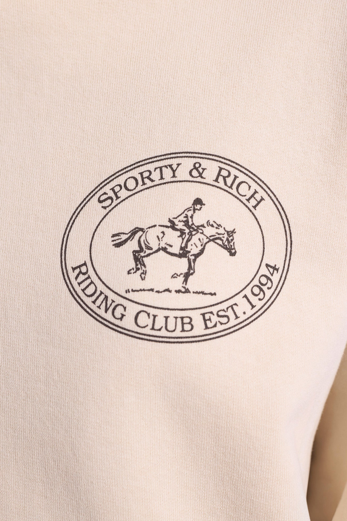 Sporty & Rich Riding Club Hoodie - Cream