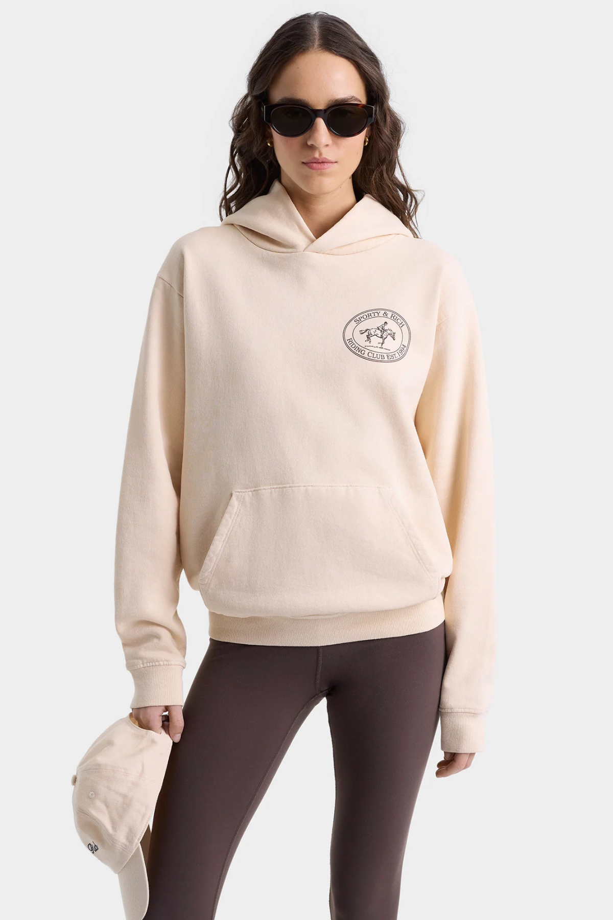 Sporty & Rich Riding Club Hoodie - Cream