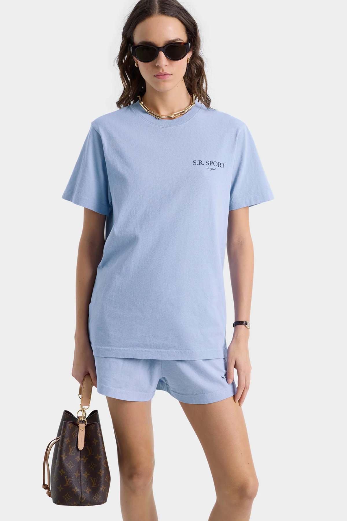 Sporty & Rich Wimbledon T-Shirt - Washed Hydrangea