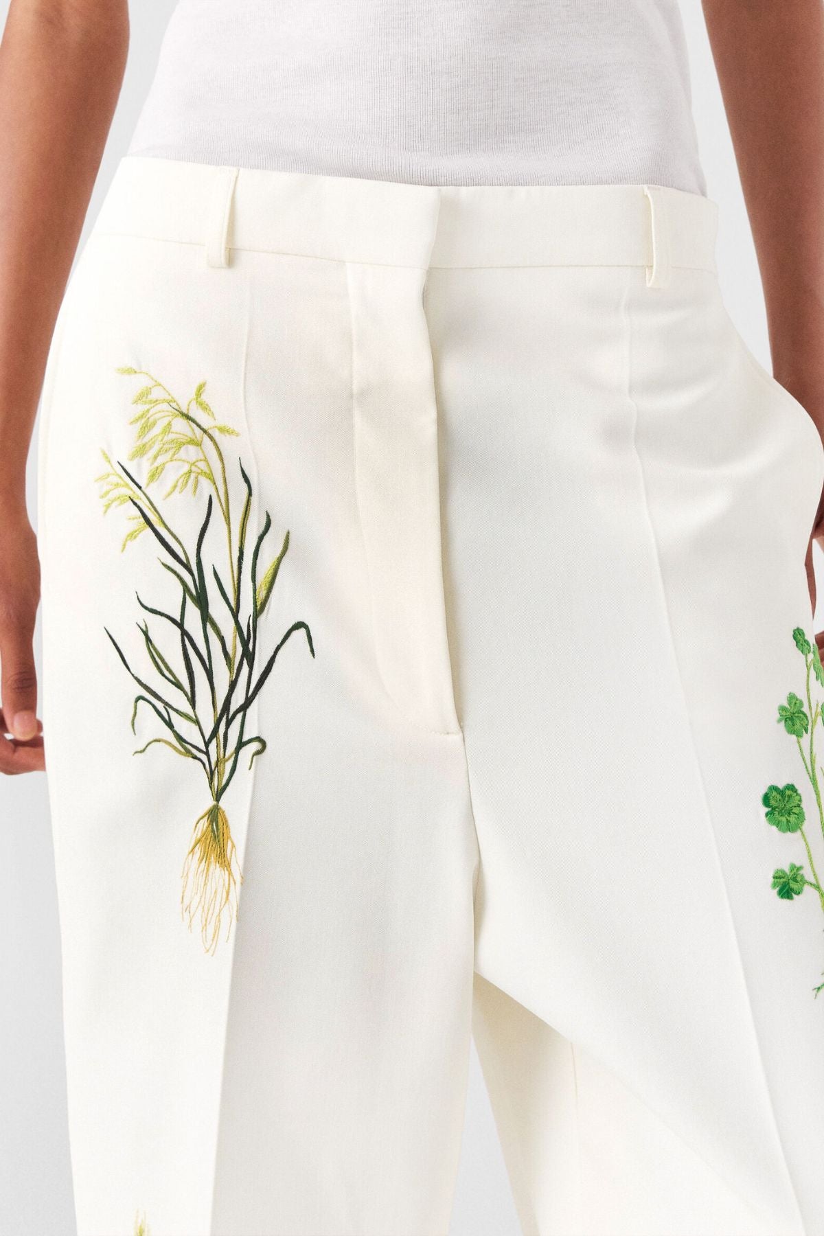 Stella McCartney Floral Trousers - Cream