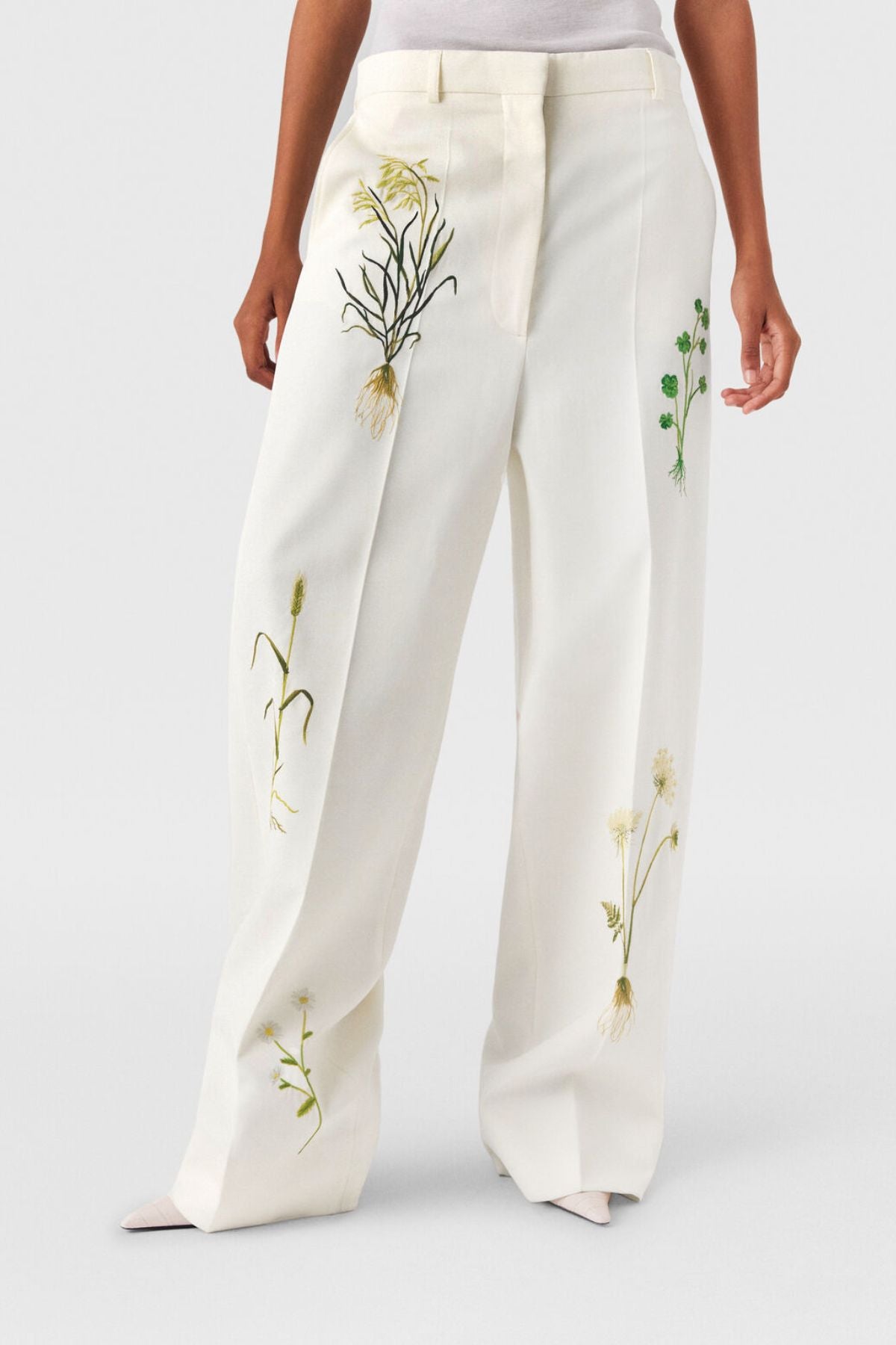 Stella McCartney Floral Trousers - Cream