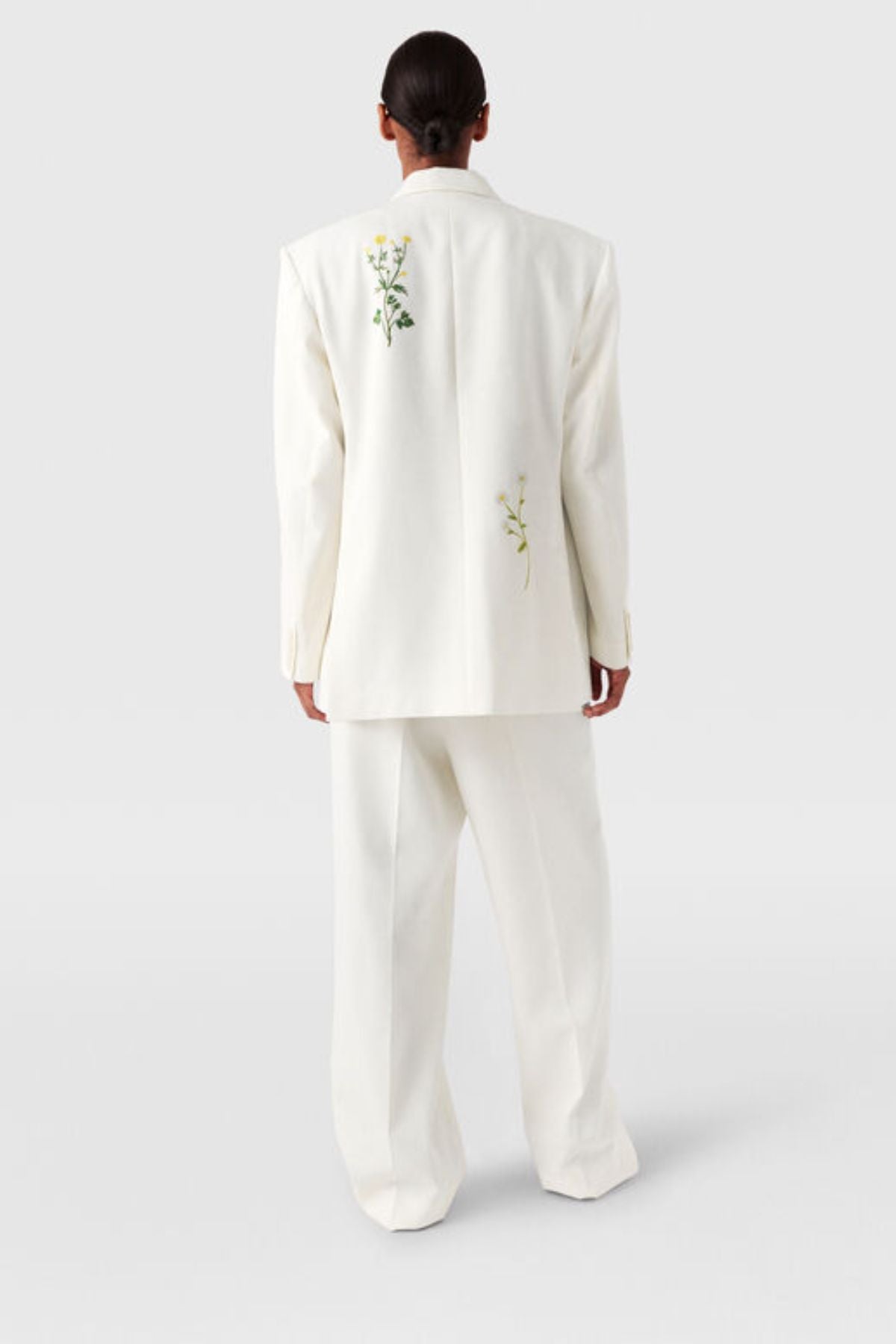 Stella McCartney Floral Double-Breasted Blazer - Cream