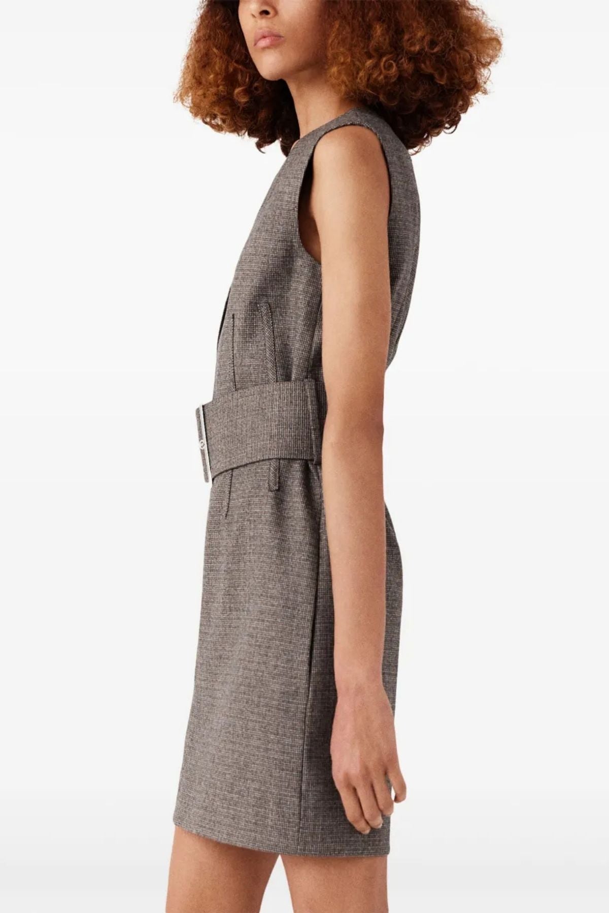 Stella McCartney Belted Mini Dress - Camel Grey