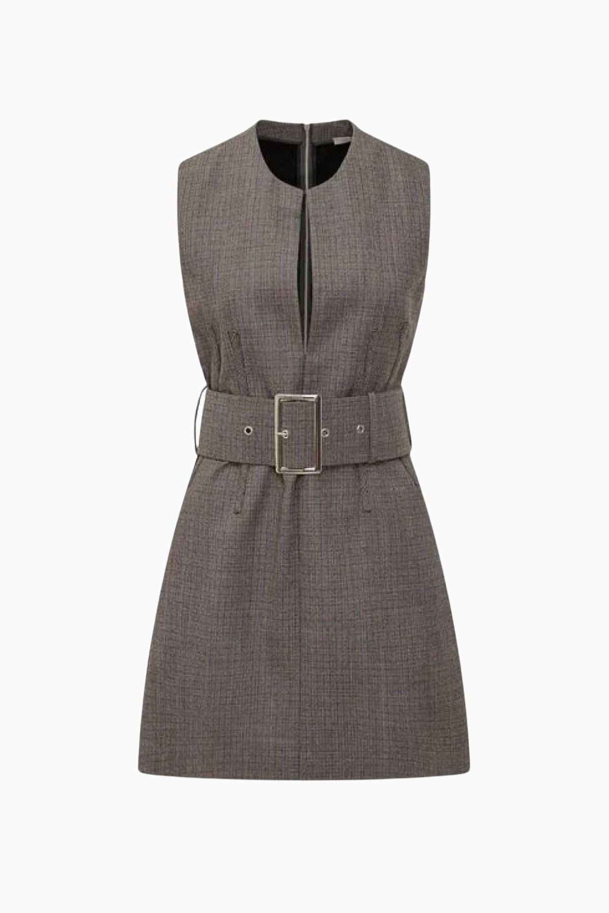 Stella McCartney Belted Mini Dress - Camel Grey