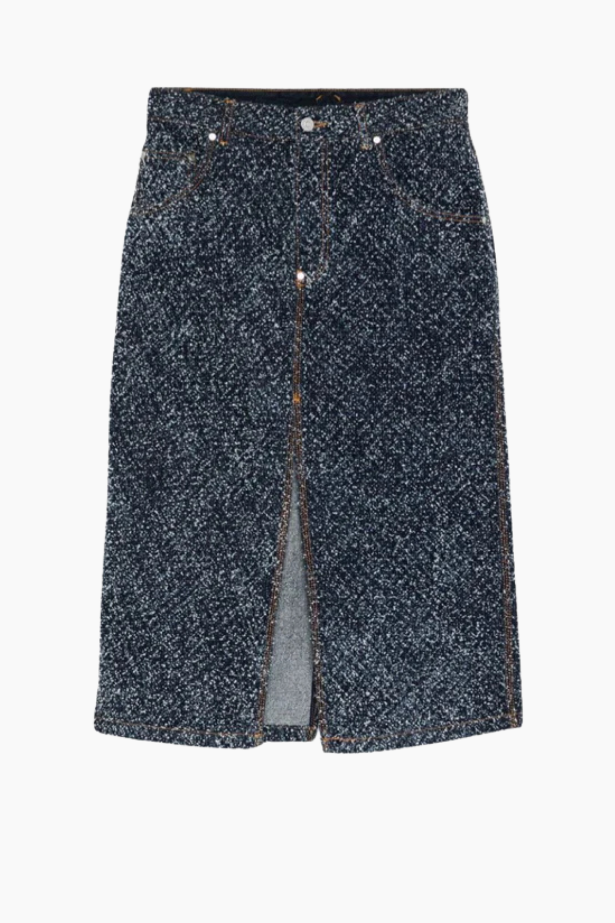 Stella McCartney Boucle Denim Skirt - Blue