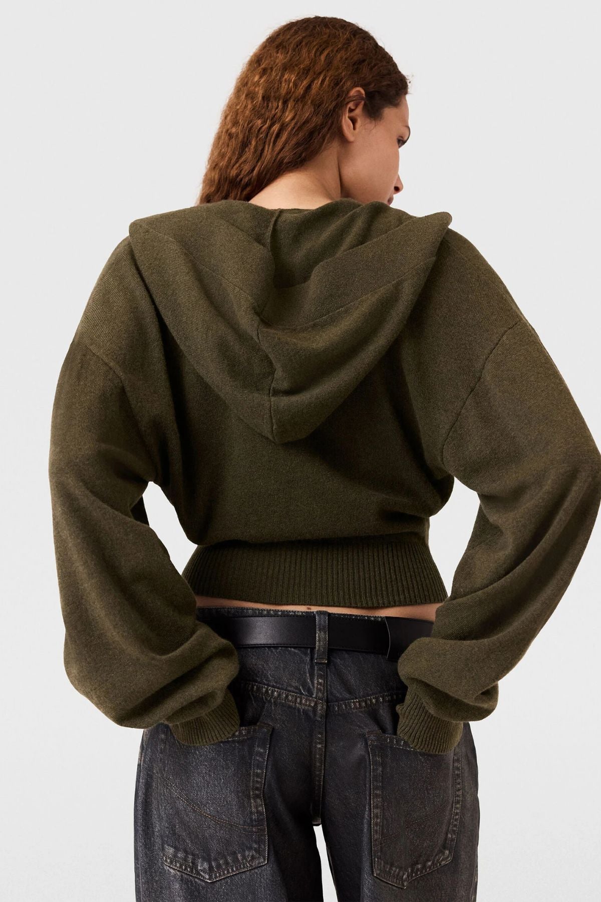 Stella McCartney Cosy Knit Hoodie - Dark Khaki
