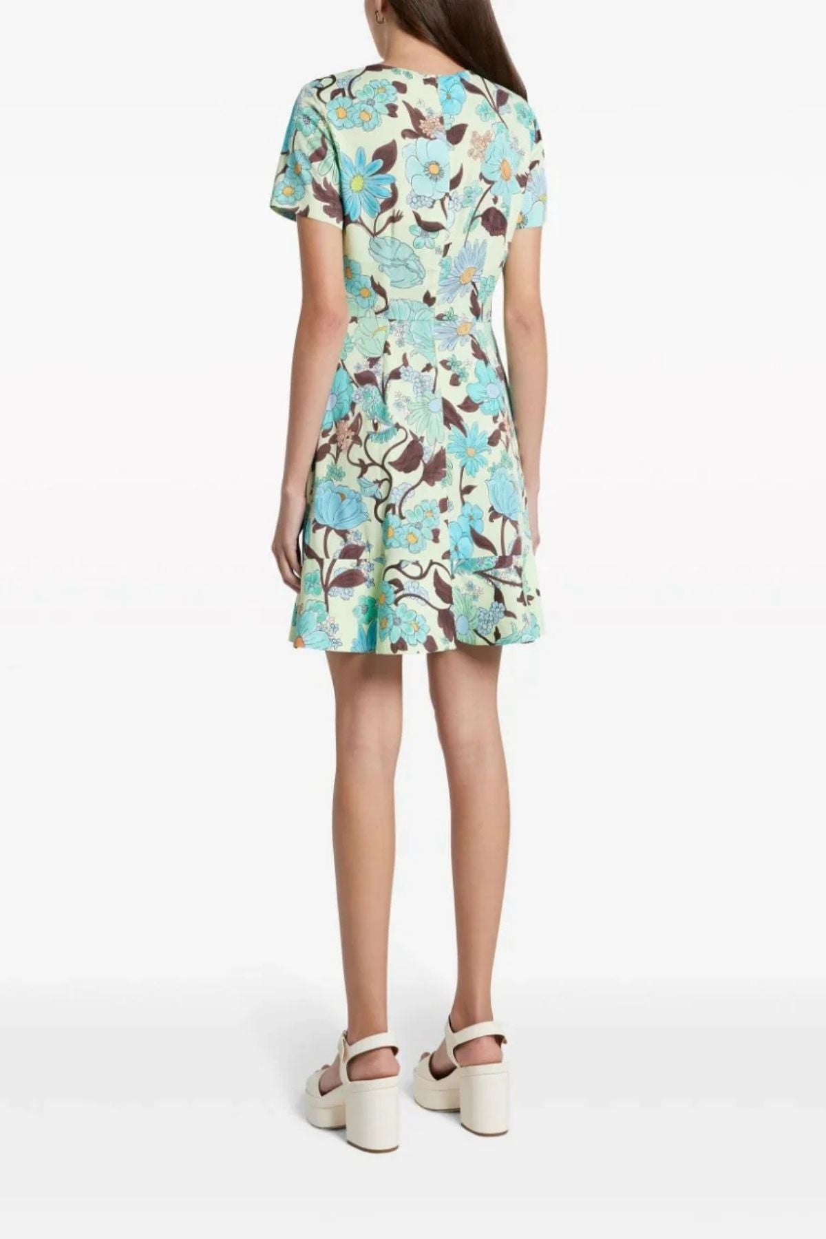 Stella McCartney Garden Print Mini Dress - Multi Mint