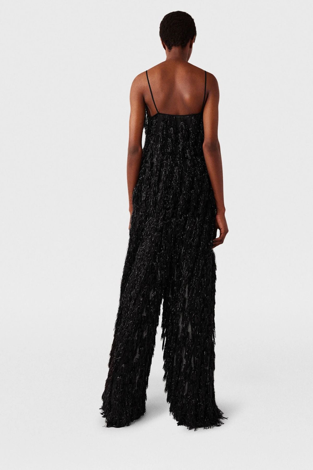 Stella McCartney Glitter Tassels Cami Top - Black Glitter