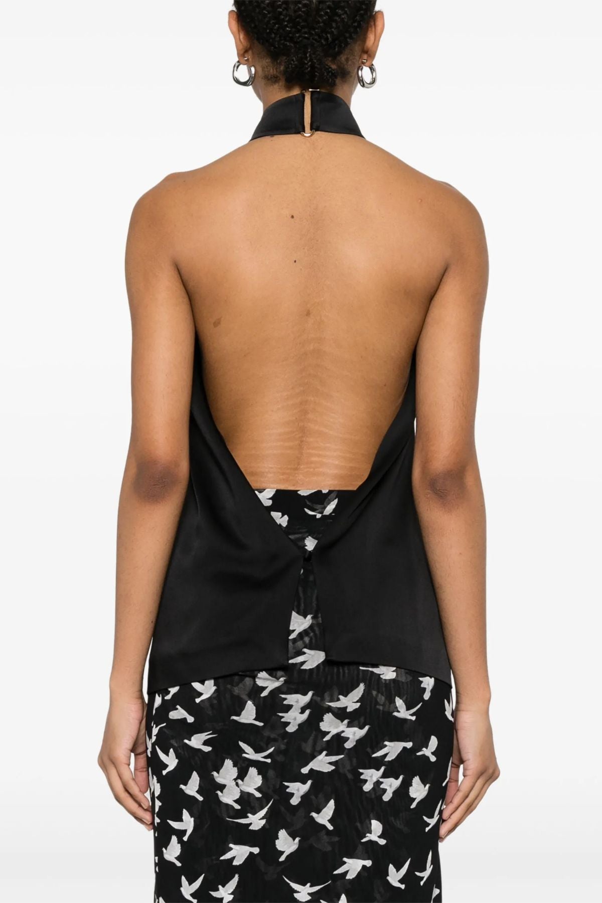 Stella McCartney Satin Halterneck Top - Black