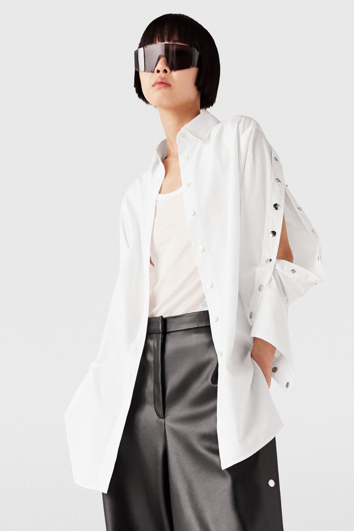 Stella McCartney Snap Detail Shirt - Pure White