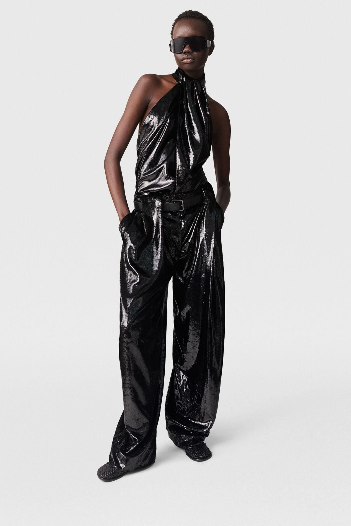 Stella McCartney Velvet Halter Top - Black