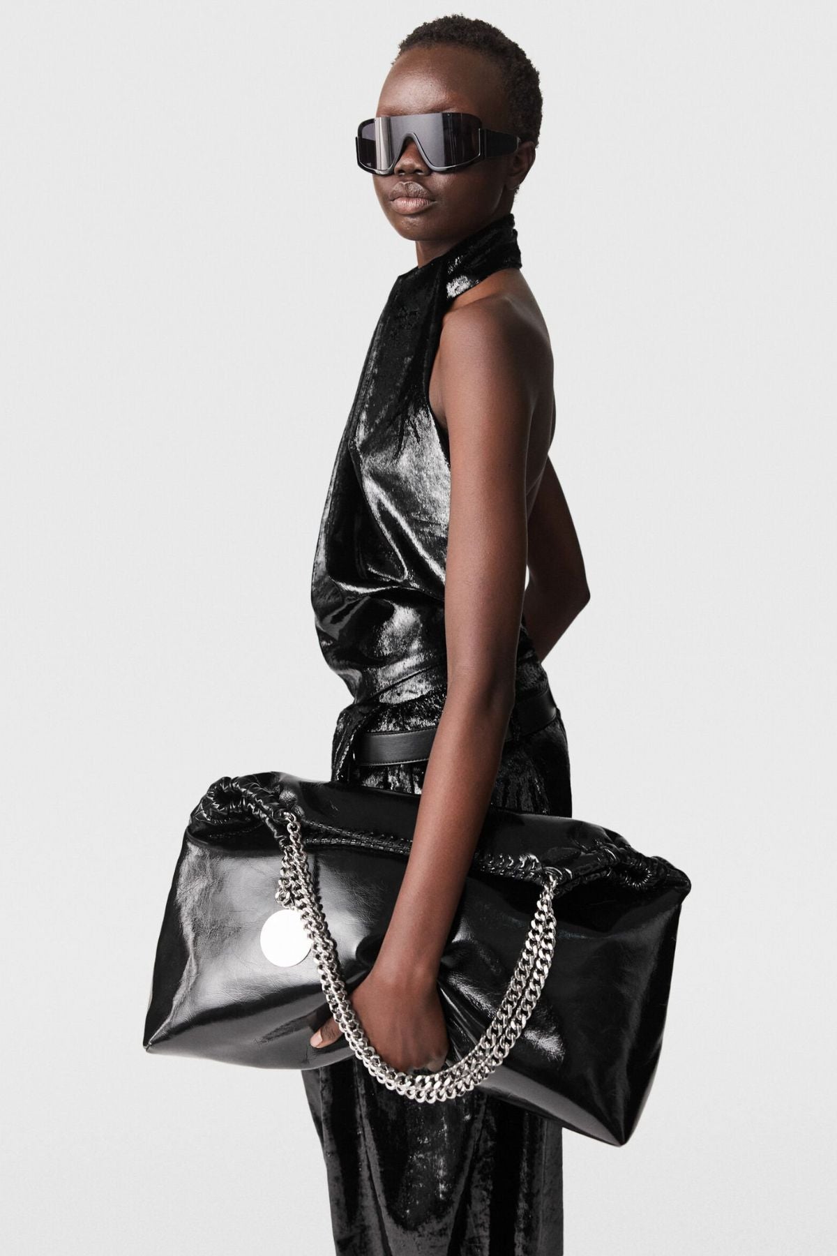 Stella McCartney Velvet Halter Top - Black