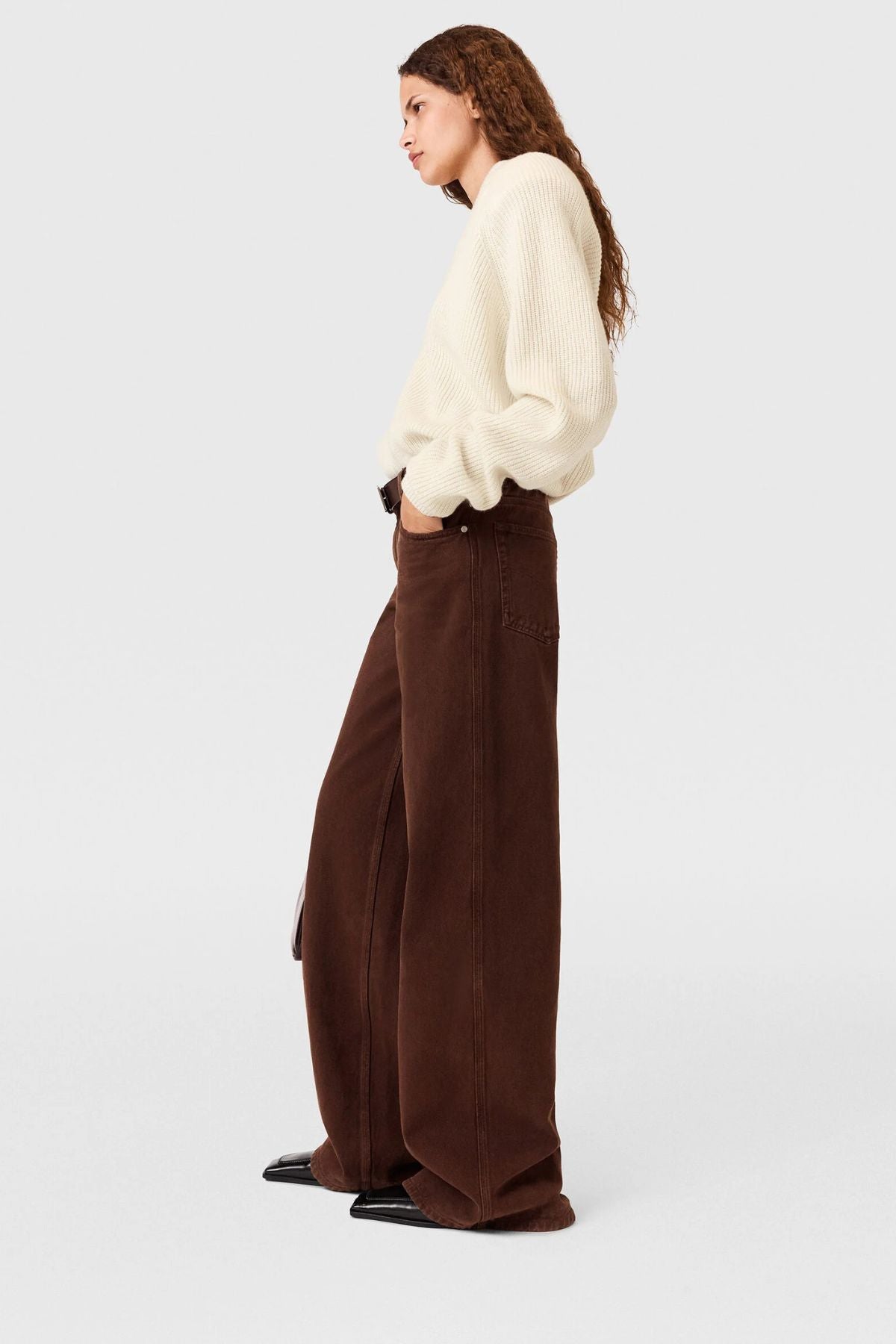 Stella McCartney Wide Leg Runway Jean - Brown Wash