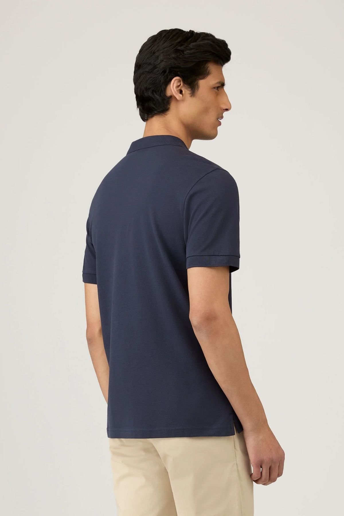 SUNSPEL SS Pique Polo T-Shirt - Navy