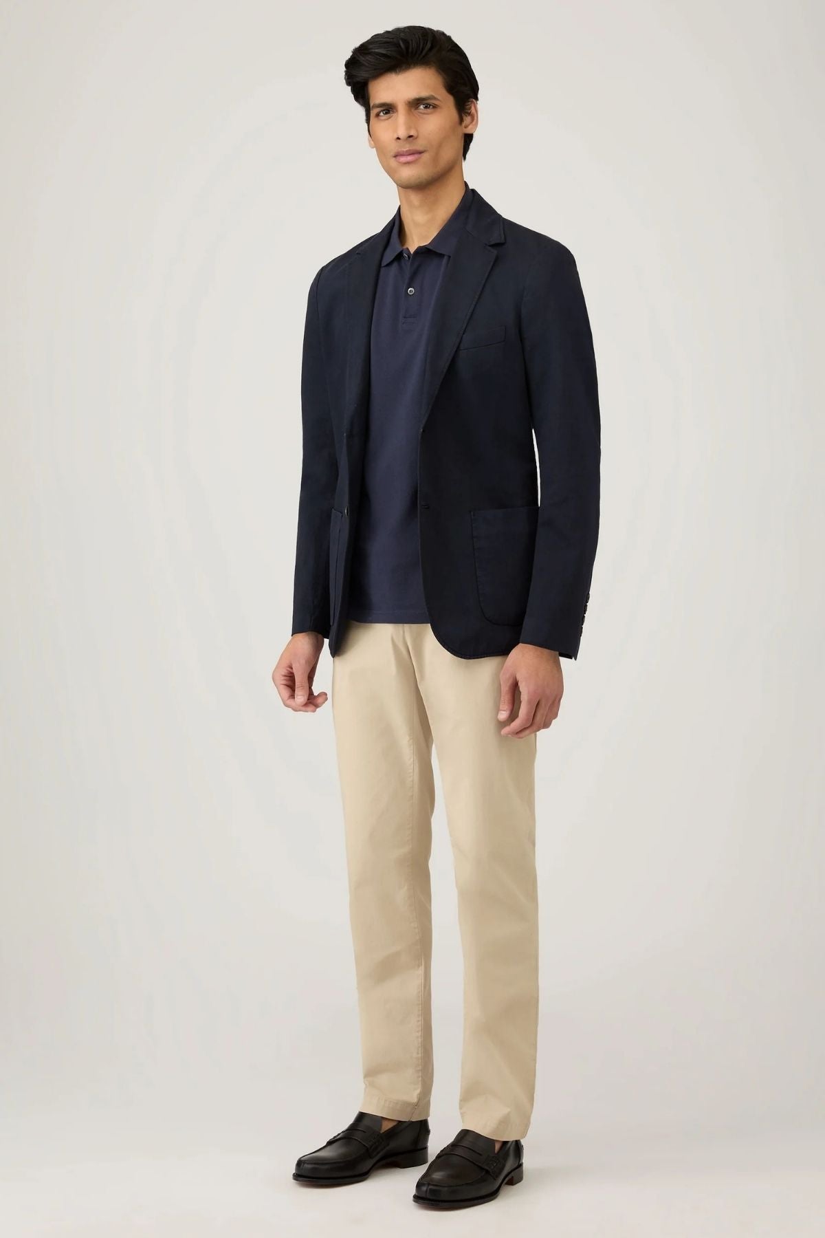 SUNSPEL SS Pique Polo T-Shirt - Navy