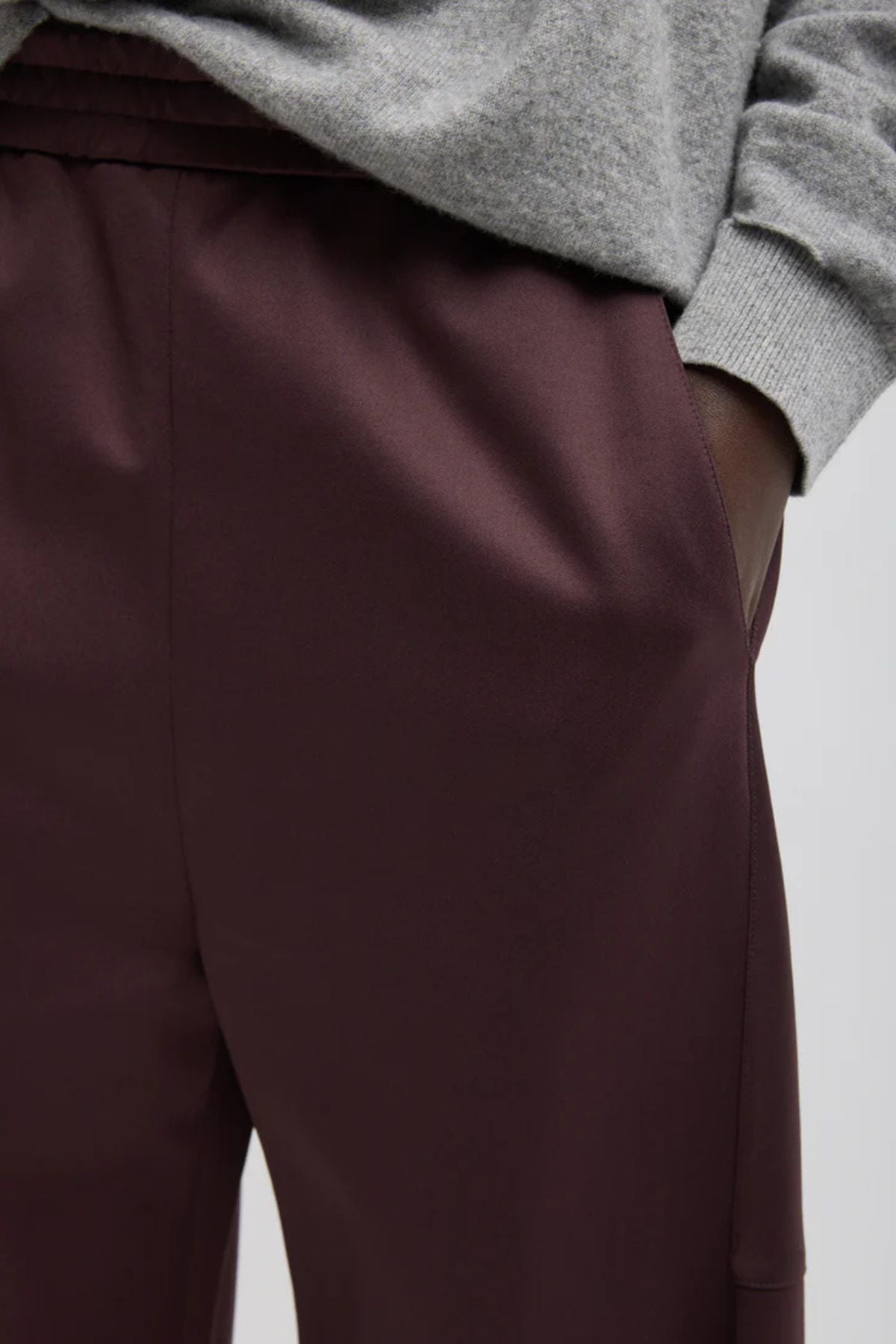 Tibi Active Knit Winslow Pant - Brown