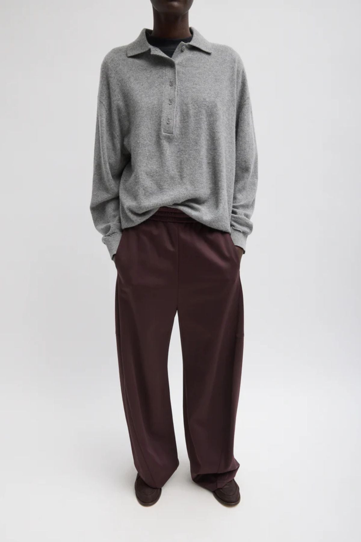 Tibi Active Knit Winslow Pant - Brown