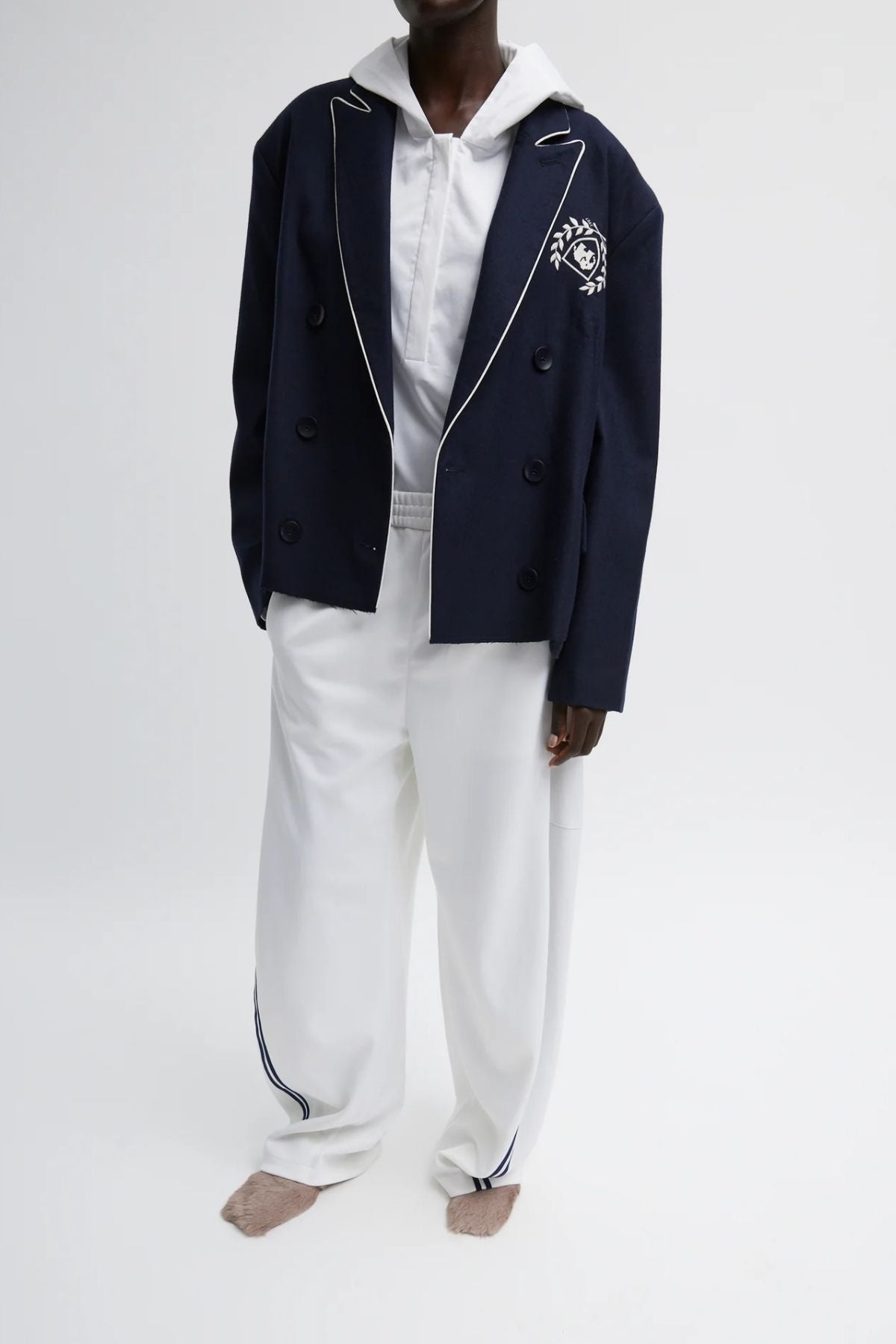 Tibi Active Knit Winslow Pant - White