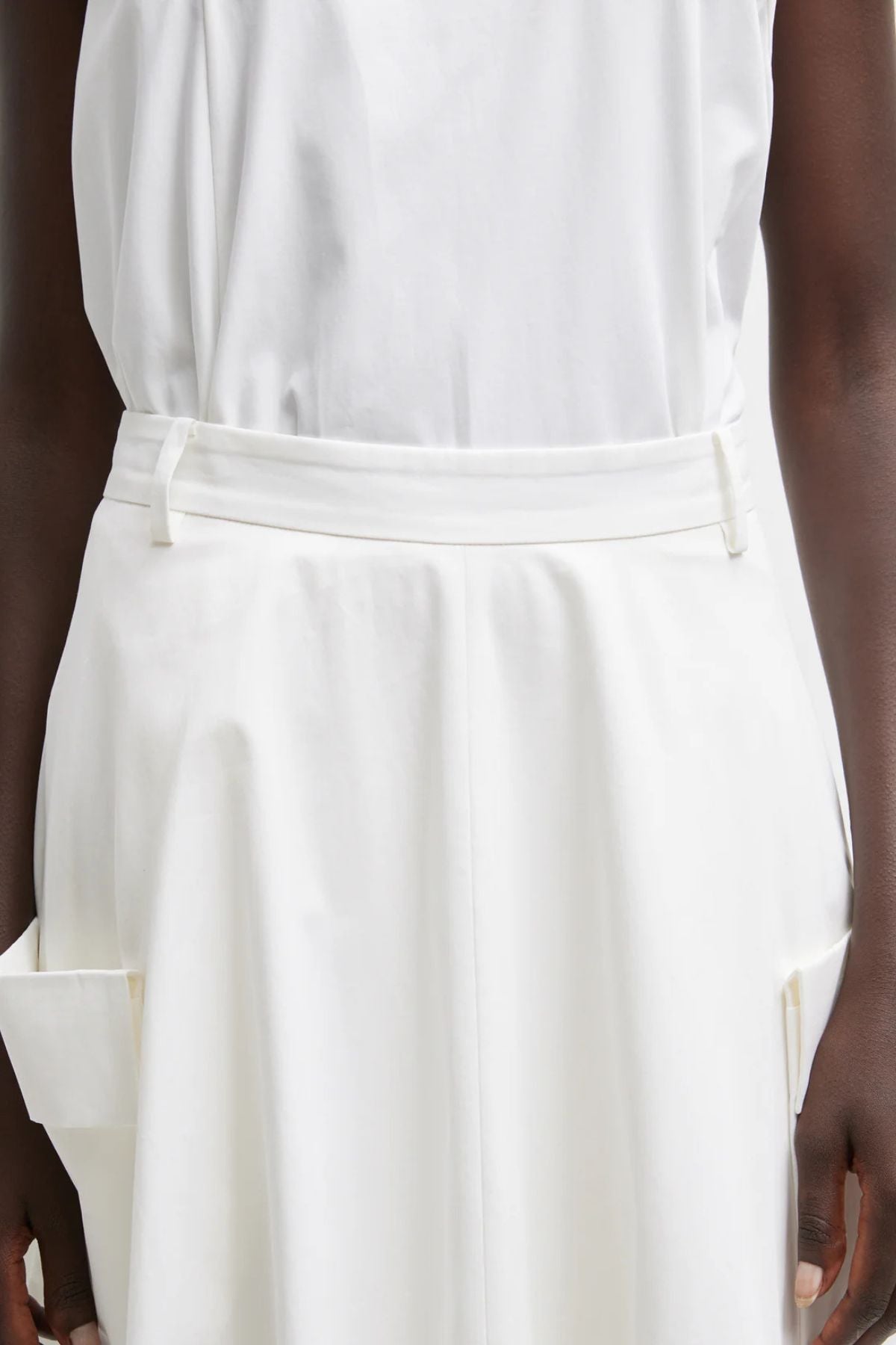 Tibi Bio Twill Bubble Skirt - Optic White