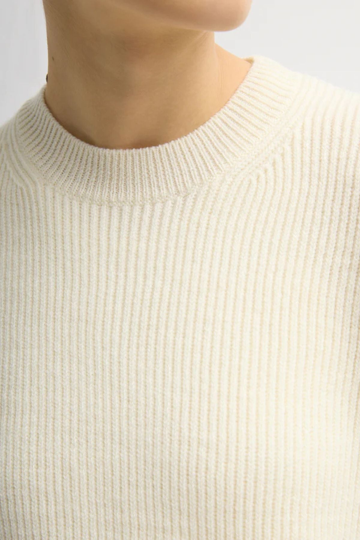 Tibi Cardigan Stitch Easy Pullover - Ivory
