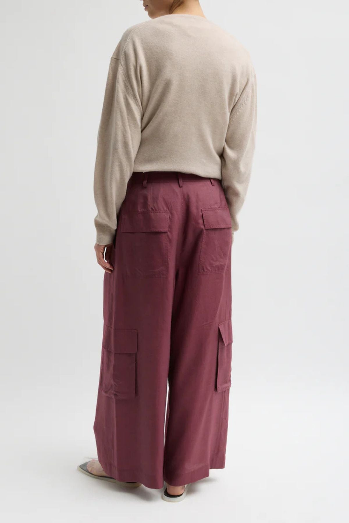 Tibi Cargo Triple Pleat Pant - Light Mulberry
