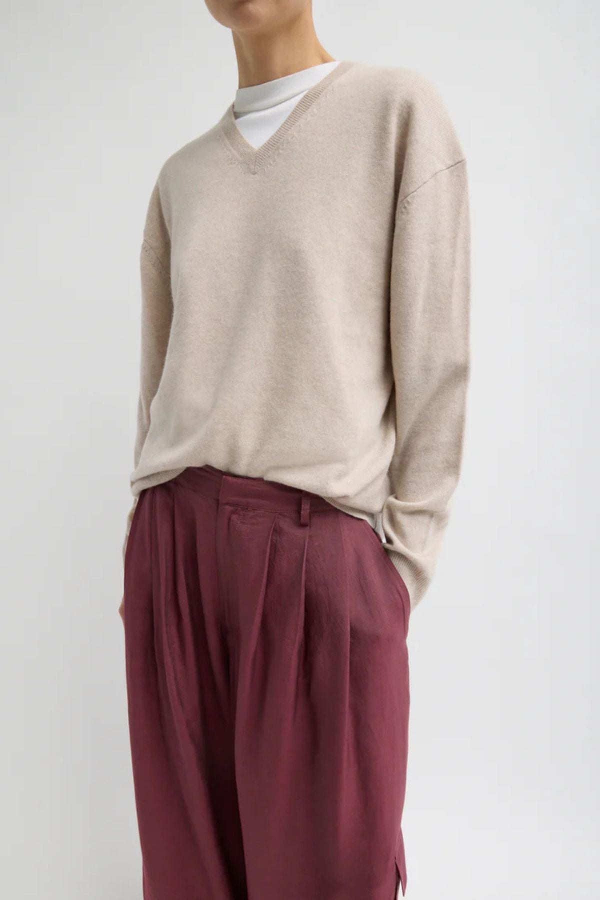 Tibi Cargo Triple Pleat Pant - Light Mulberry