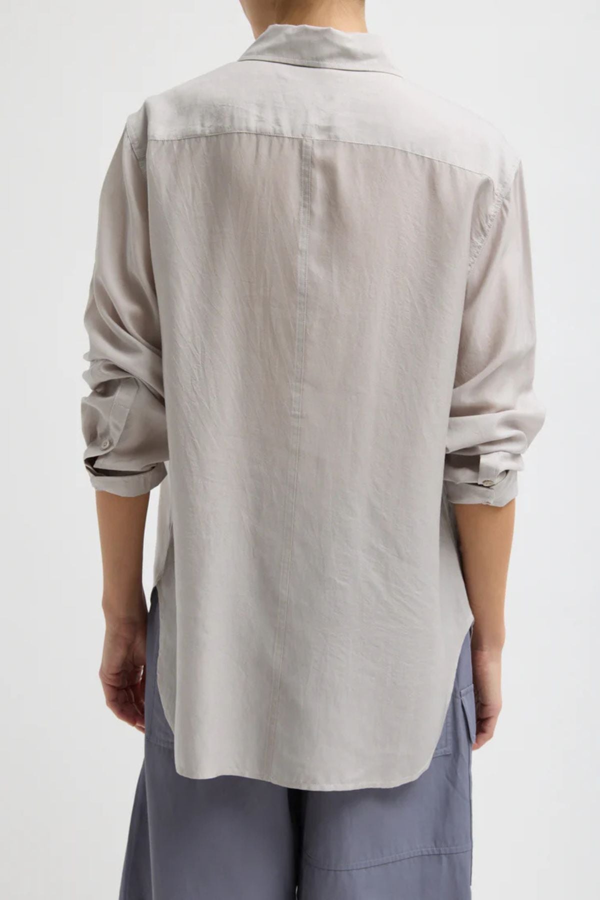 Tibi Charlie Men's Slim Shirt - Stone