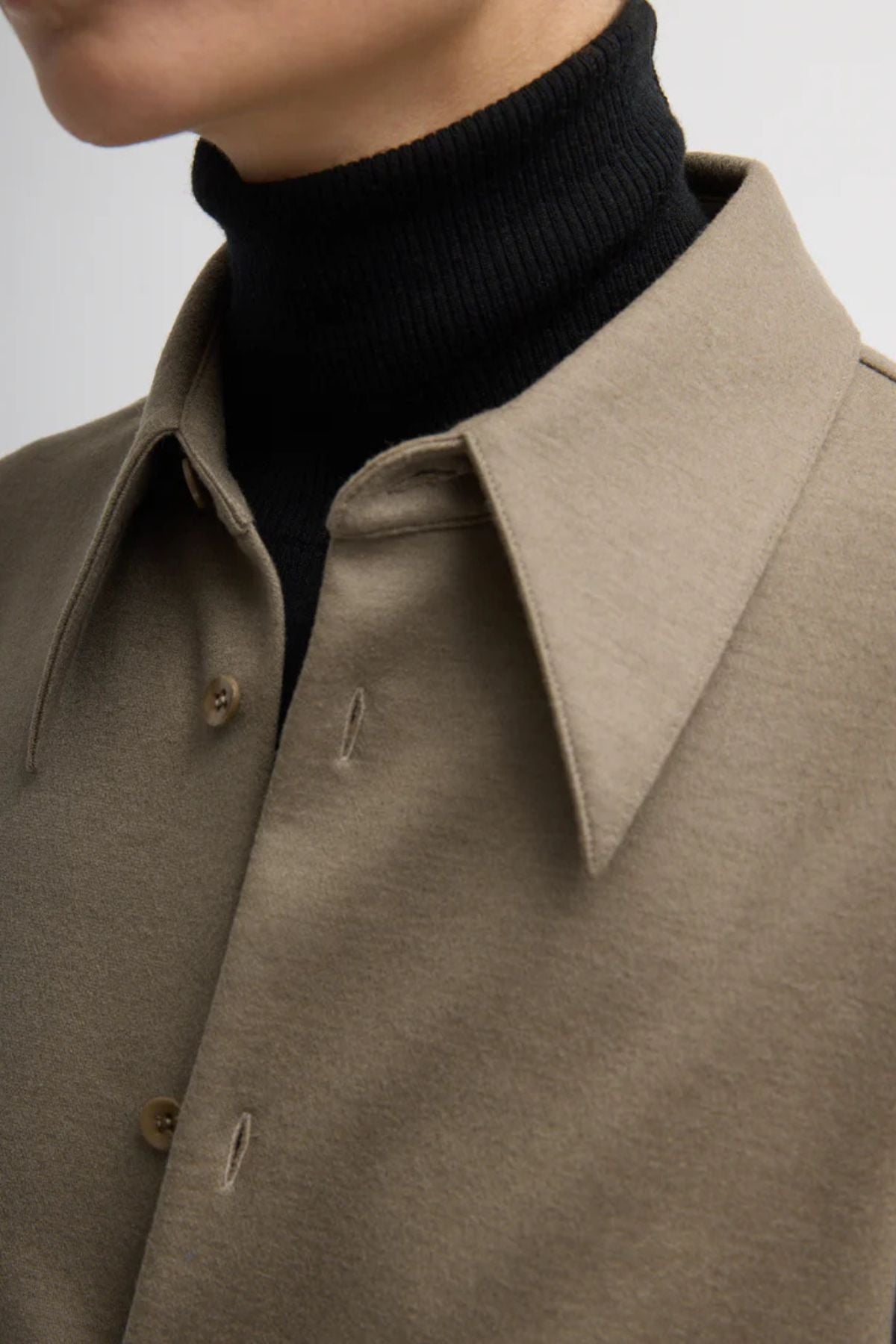 Tibi Classic Men's Shirt - Khaki