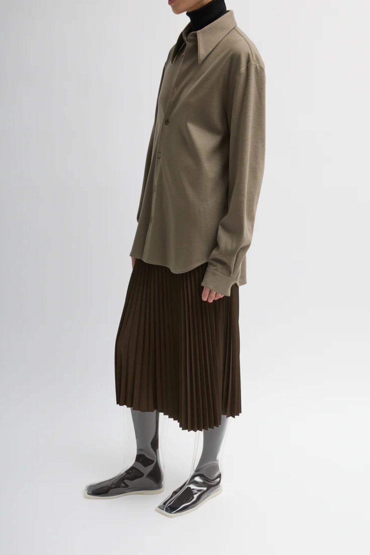 Tibi Classic Men's Shirt - Khaki