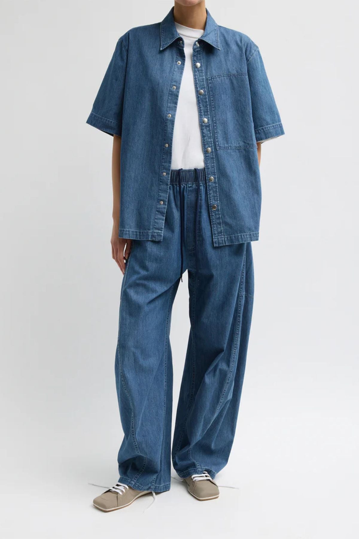 Tibi Classic Wash Winslow Pant - Classic Blue