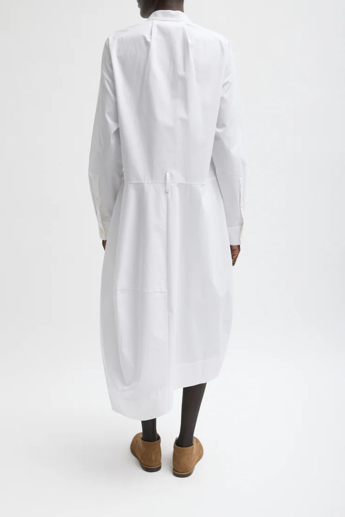 Tibi Compact Eco Poplin Balloon Dress - White