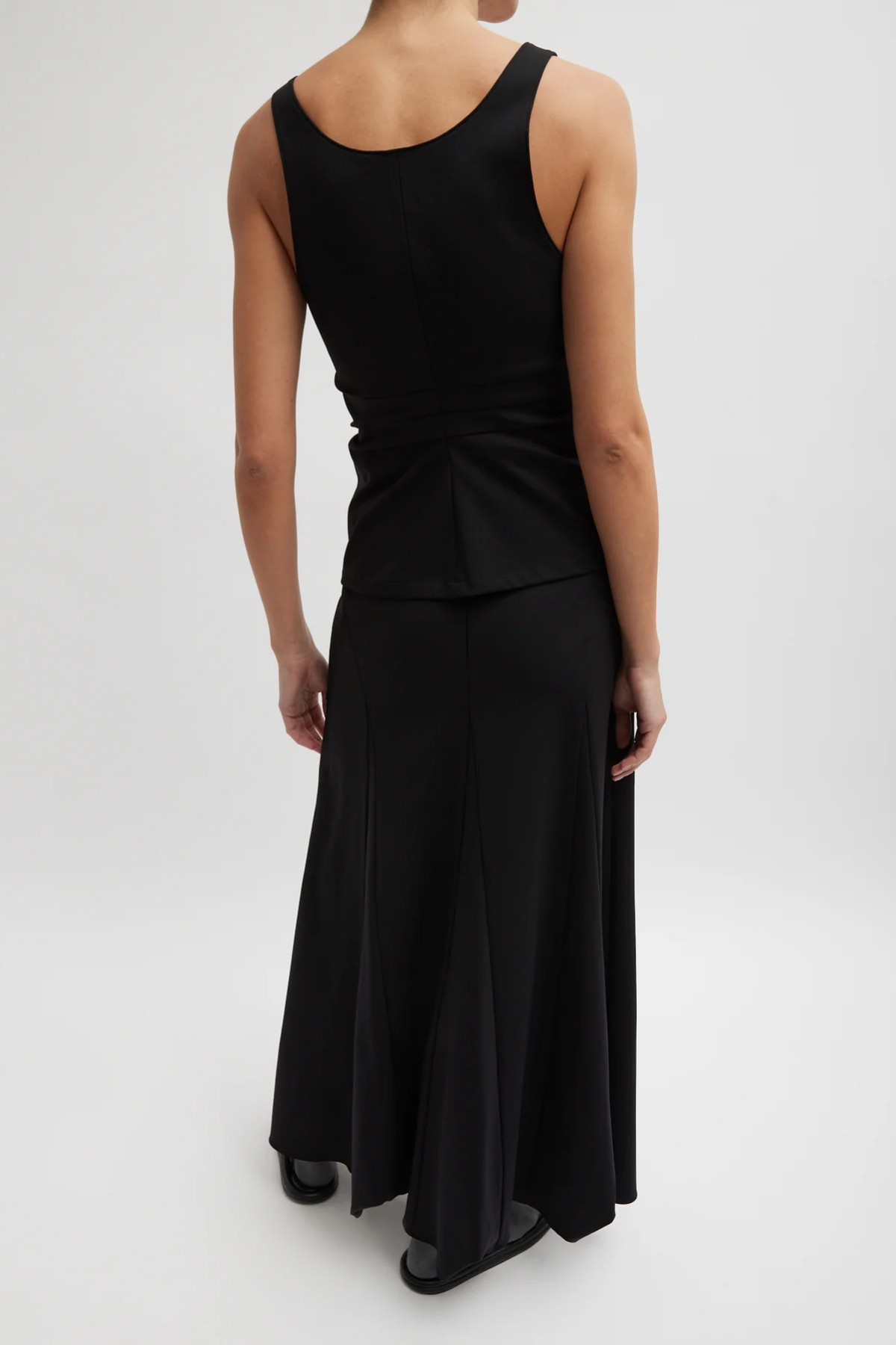 Tibi Compact Ultra Stretch Tank - Black