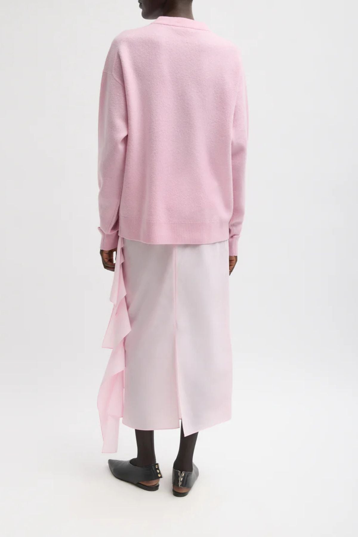 Tibi Crewneck Easy Pullover - Pink
