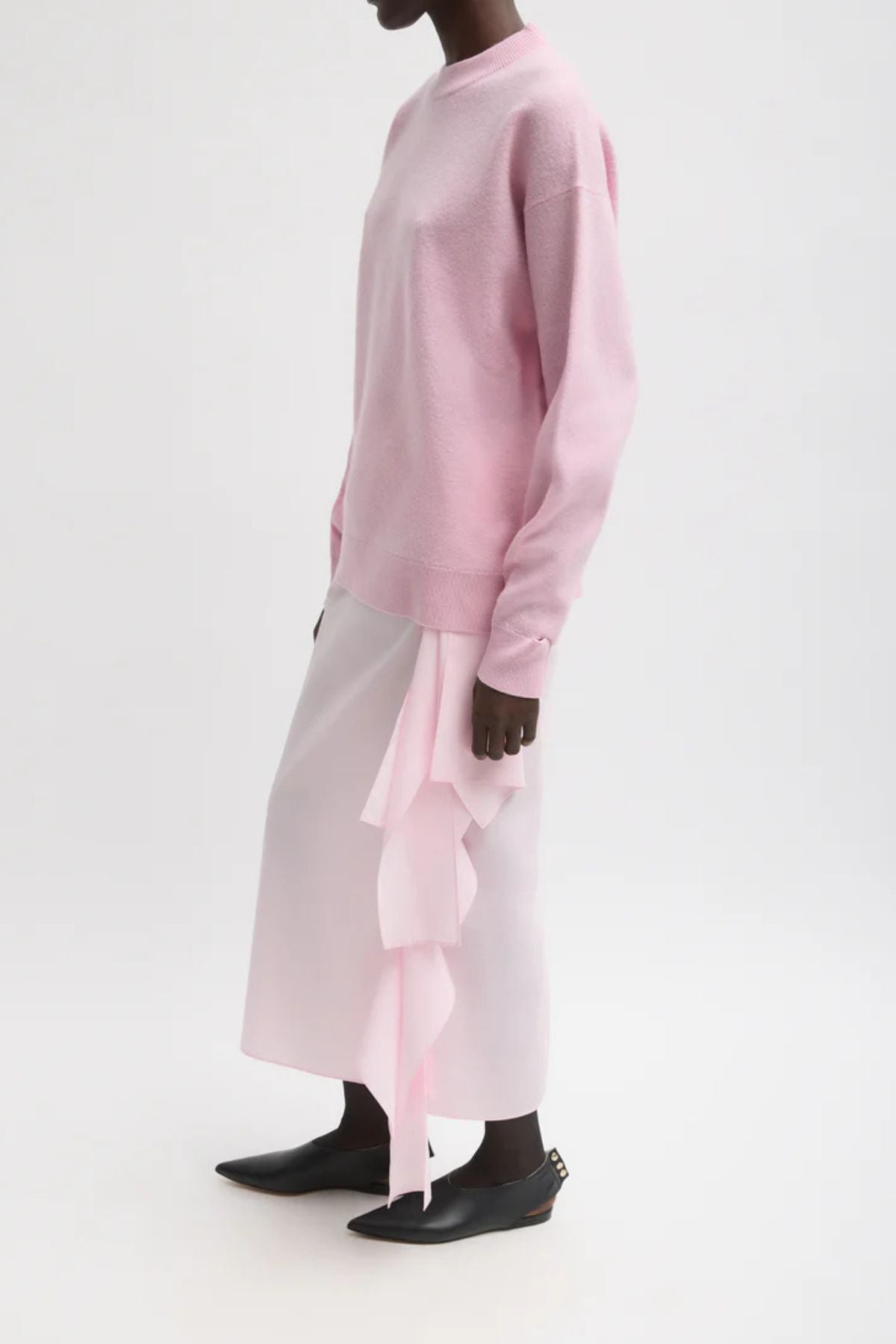 Tibi Crewneck Easy Pullover - Pink