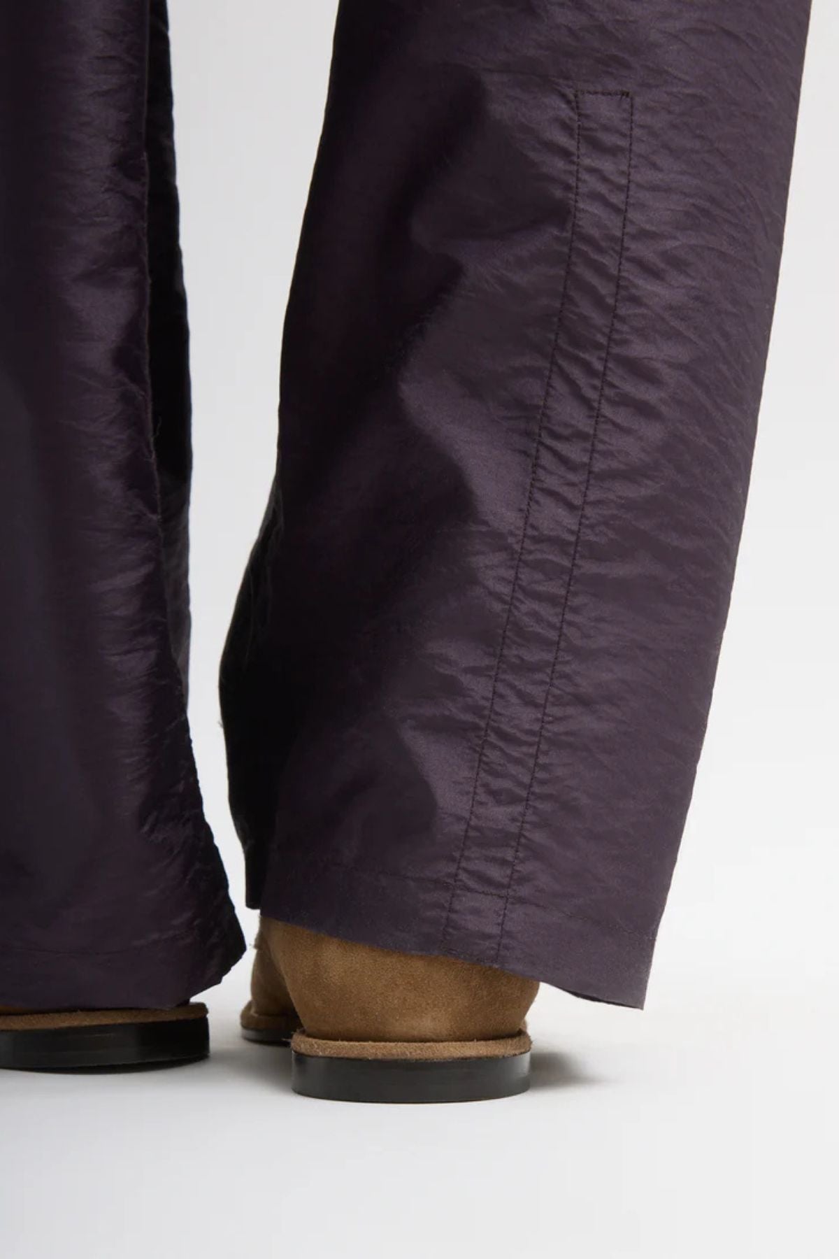 Tibi Crispy Nylon Winslow Pant - Eggplant