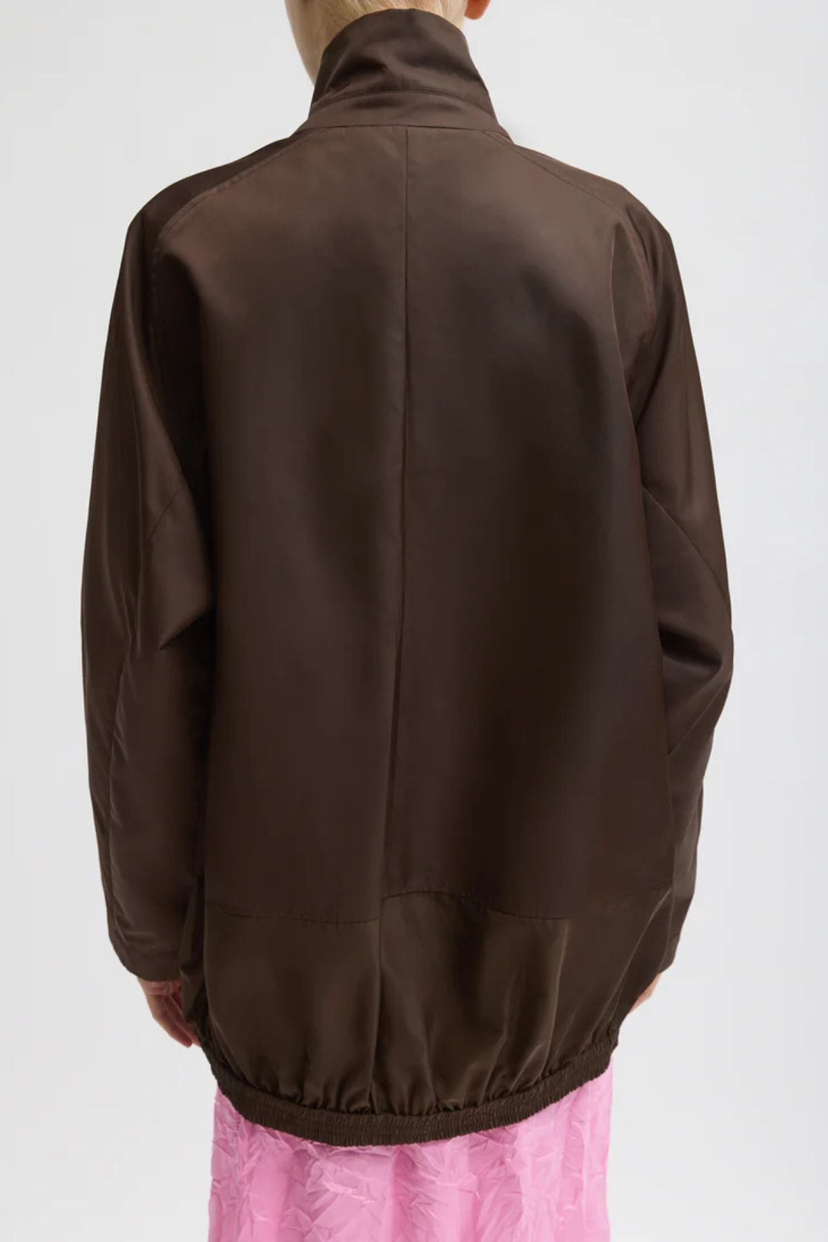 Tibi Eco Nylon Bomber Jacket - Brown