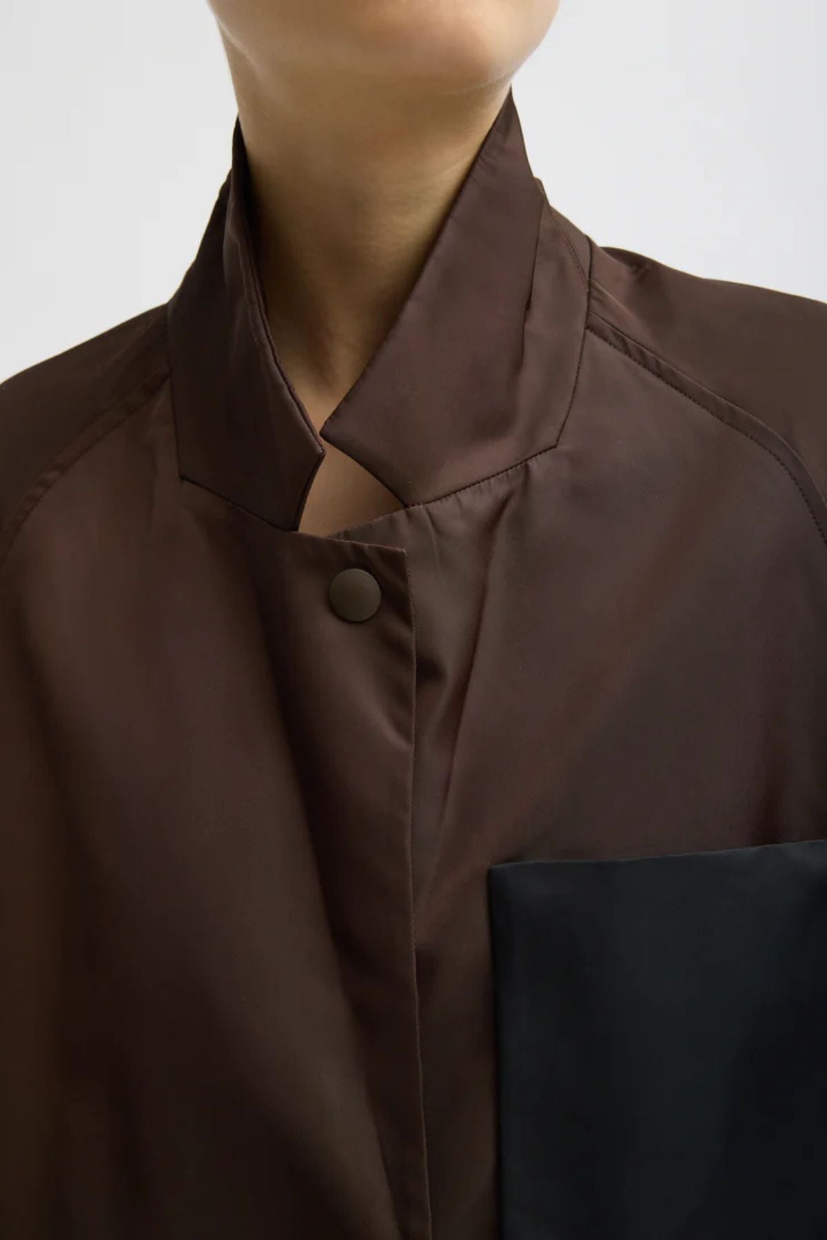 Tibi Eco Nylon Bomber Jacket - Brown