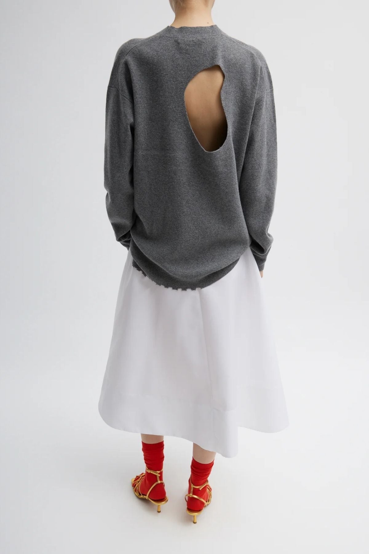 Tibi Eco Nylon Circle Skirt - White