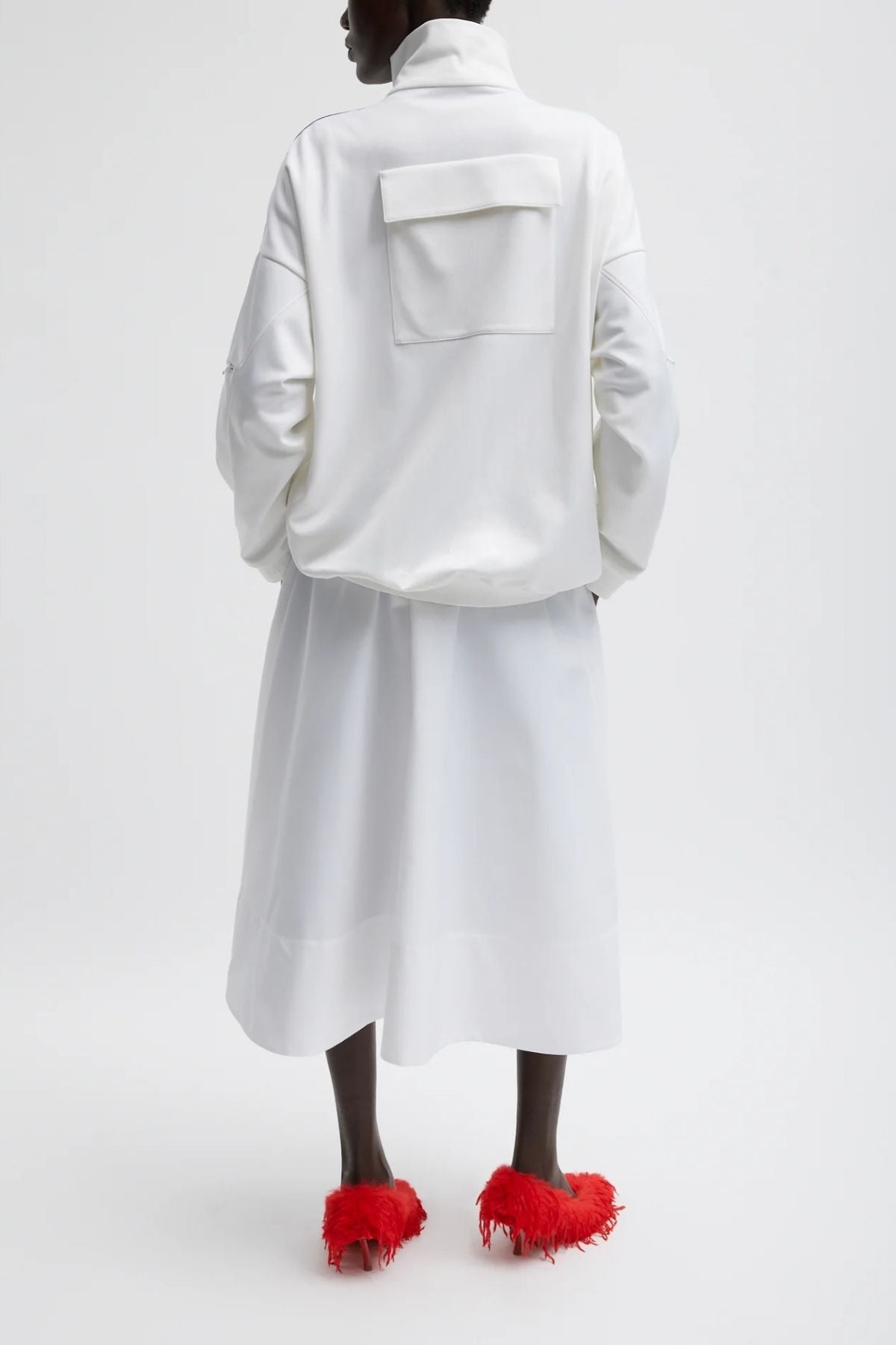 Tibi Eco Nylon Circle Skirt - White